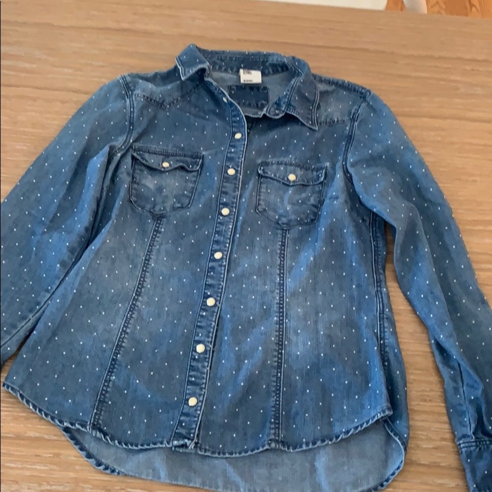 Jean button up shirt